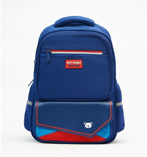 Рюкзак школьный SE-22001, синий/красный, 14