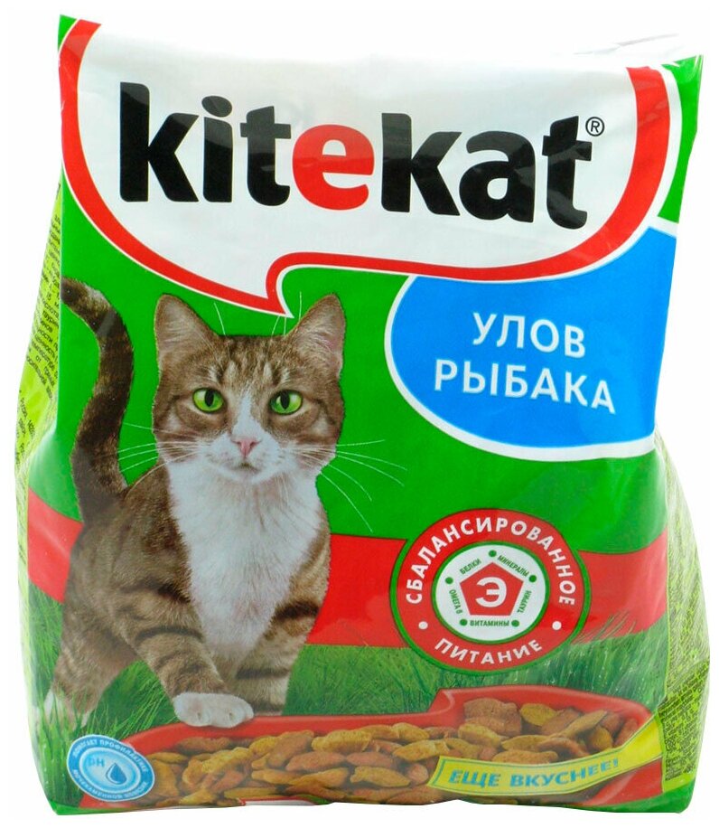 Сухой корм для кошек Kitekat улов рыбака, 15кг