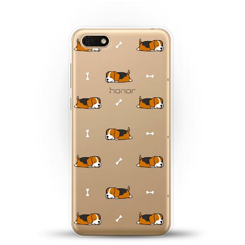 фото Силиконовый чехол бигли спят на huawei y5 prime (2018) andy & paul