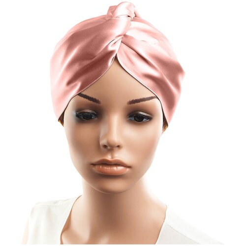 фото Silk manufacture чалма (тюрбан) для сушки волос банное 22х65 см розовый
