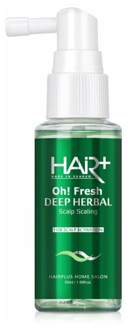 HAIR PLUS Освежающий тоник для волос и кожи головы на травах Oh! Fresh Deep Herbal Scalp Scaling, 50 мл