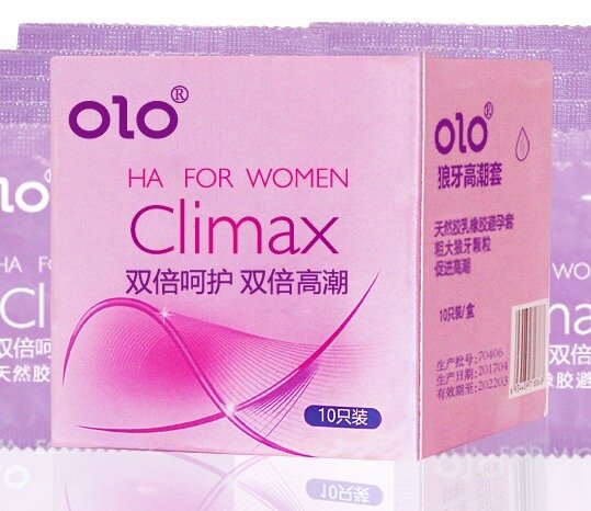 Презервативы сверхтонкие OLO "Climax, женский оргазм", 10 шт