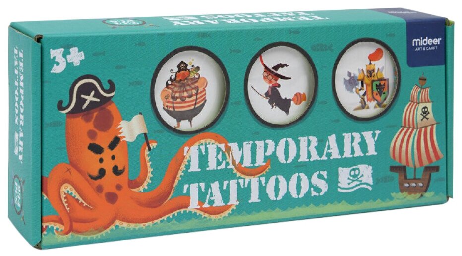 Mideer Набор временных татуировок "Морское путешествие"