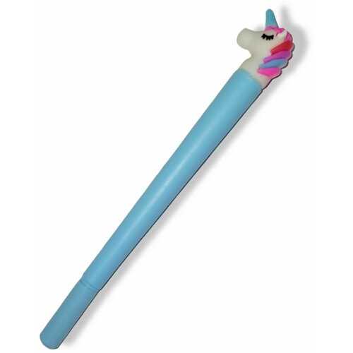 Ручка шариковая Единорог Unicorn, голубая ручка с мягким помпоном единорог unicorn 210012650