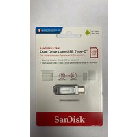 Флешка SanDisk Ultra Dual Drive Luxe USB/Type-C 256 ГБ, серебристый