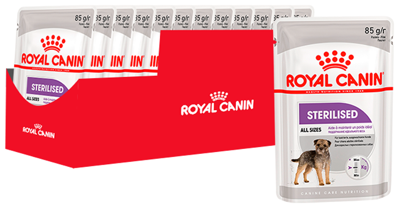 Влажный корм для стерилизованных собак Royal Canin при склонности к избыточному весу 1 уп. х 12 шт. х 85 г