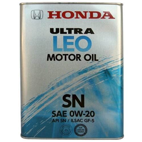 Минеральное моторное масло Honda Ultra LEO 0W20 SN, 4 л