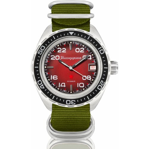 Наручные часы Восток Командирские, зеленый наручные часы восток командирские механические командирские 819072 green зеленый