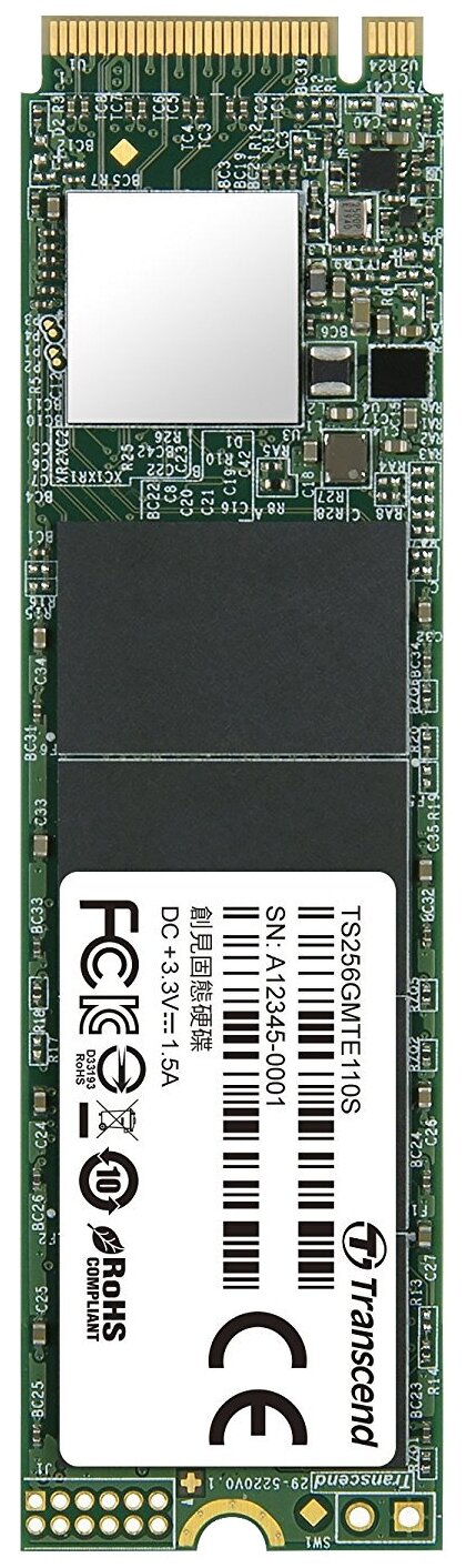 Жесткий диск SSD M.2 Transcend 256Gb (TS256GMTE110S)