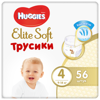 Huggies Elite Soft трусики 4 (9-14 кг), 56 шт.