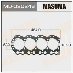 Прокладка ГБЦ MASUMA MD-02024S