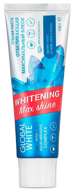 Зубная паста отбеливающая GLOBAL WHITE max shine 30 мл