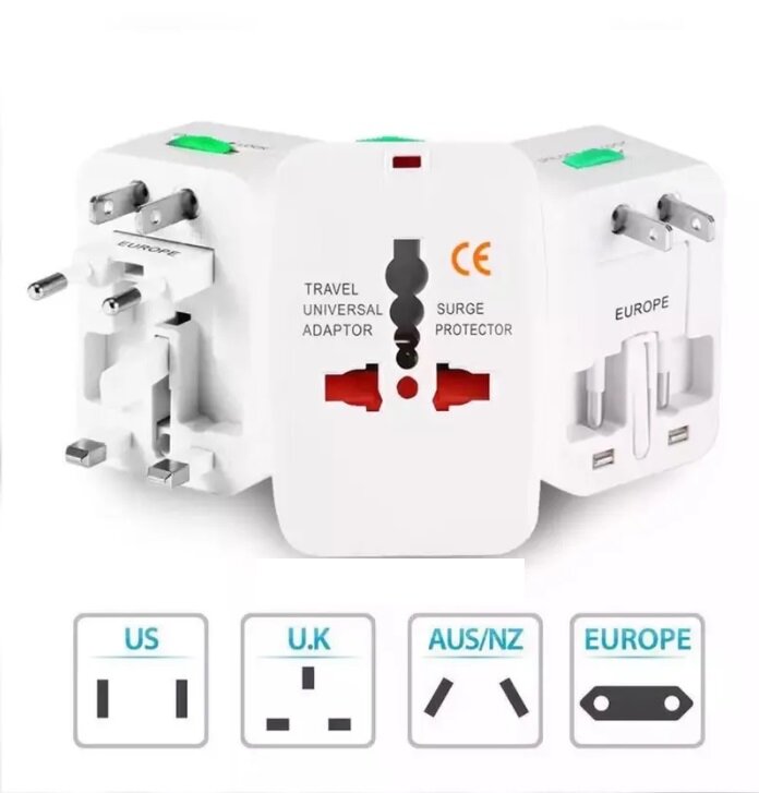 Универсальный Сетевой адаптер на все типы розеток Universal Travel Adaptor Более 150 стран мира Белый