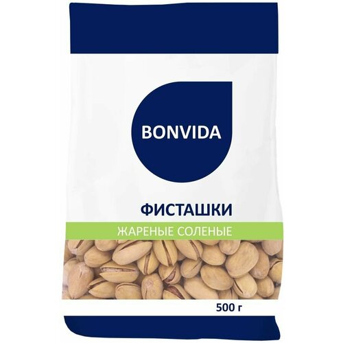 Фисташки BONVIDA жареные соленые, 500г