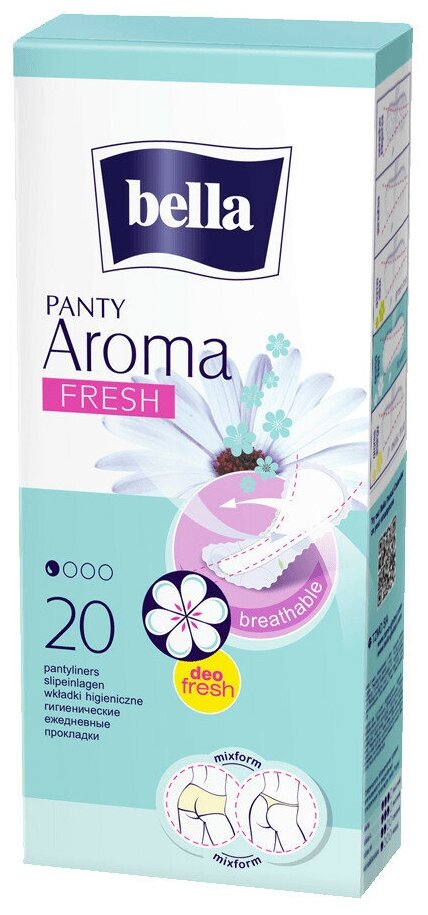 Bella прокладки ежедневные Panty aroma fresh, 1 капля в магазине Яндекс.Маркет Bella прокладки ежедневные Panty aroma fresh, 1 капля