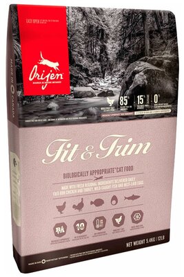 Сухой корм для кошек Orijen Fit & Trim, профилактика избыточного веса