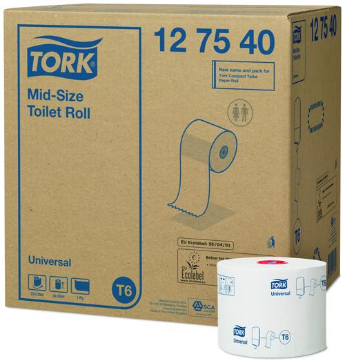 Туалетная бумага TORK Universal 127540 27 рул., белый, без запаха