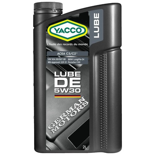 Синтетическое моторное масло Yacco Lube DE 5W30, 2 л