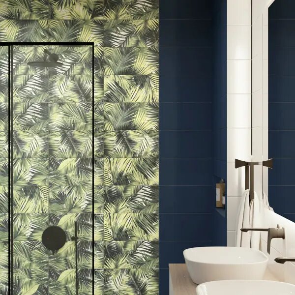 фото Плитка настенная Mersey Tropic 20x40 см 1.2 м² матовая цвет зелёный