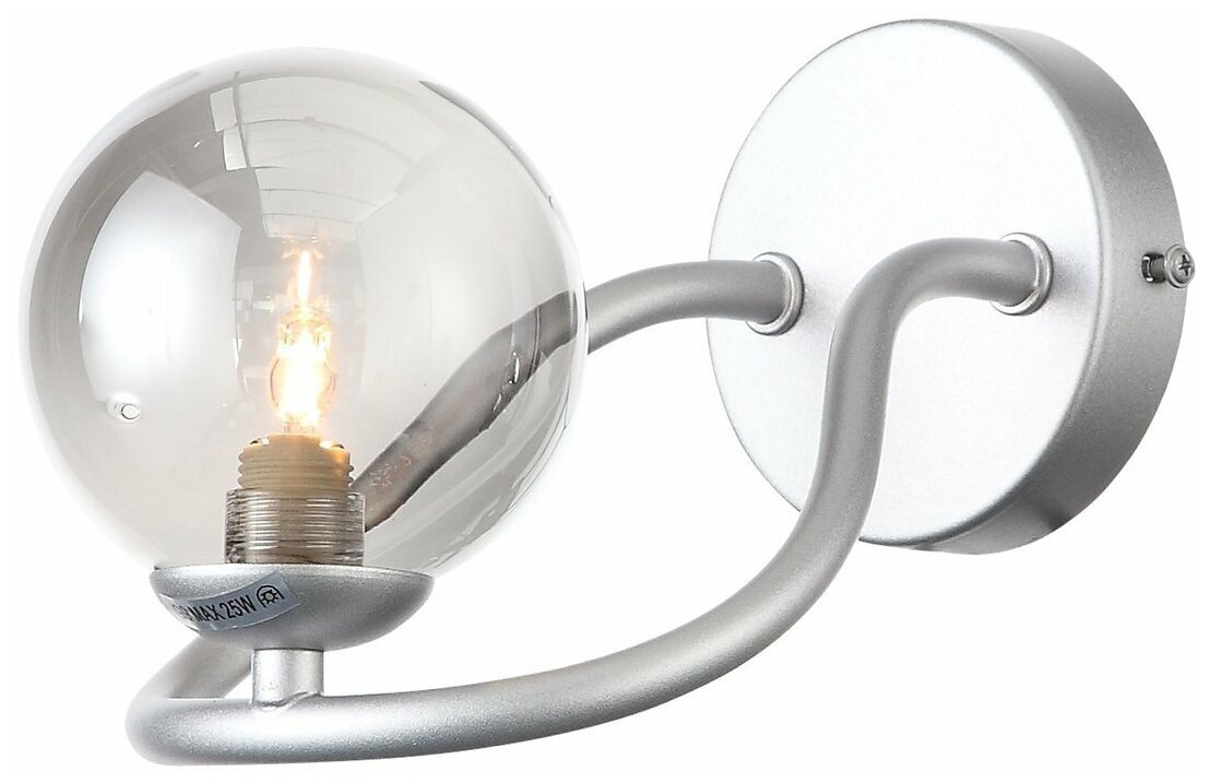 Настенный светильник ST Luce Legatezza SL1502.101.01, G9, 3 Вт, кол-во ламп: 1 шт, цвет арматуры: хром, цвет плафона: серый