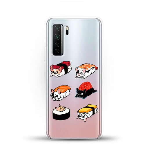 фото Силиконовый чехол суши-собачки на huawei nova 7 se andy & paul