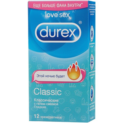 Презервативы Durex Classic Emoji, 12 шт. презервативы durex classic 2 тонкие 12 шт