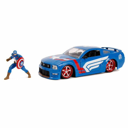 Машинка с фигуркой Ford Mustang Gt with Captain America 31187