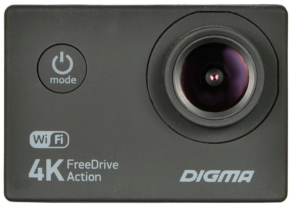 Видеорегистратор DIGMA FreeDrive Action 4K WiFi, черный [fdac4w] - фото №1