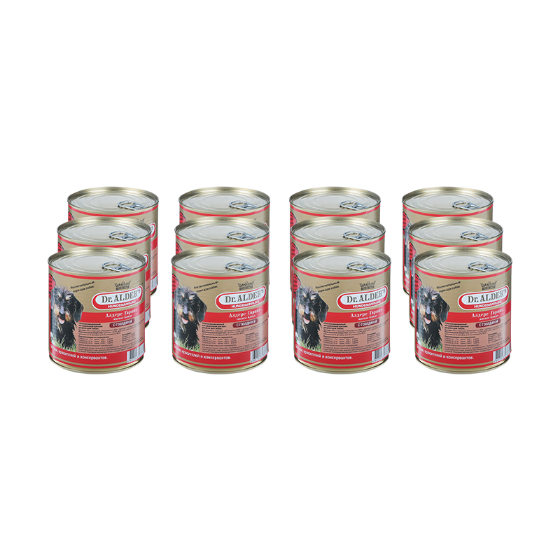 Влажный корм Dr.Alder's Garant для взрослых собак, говядина, 750г - фото №4