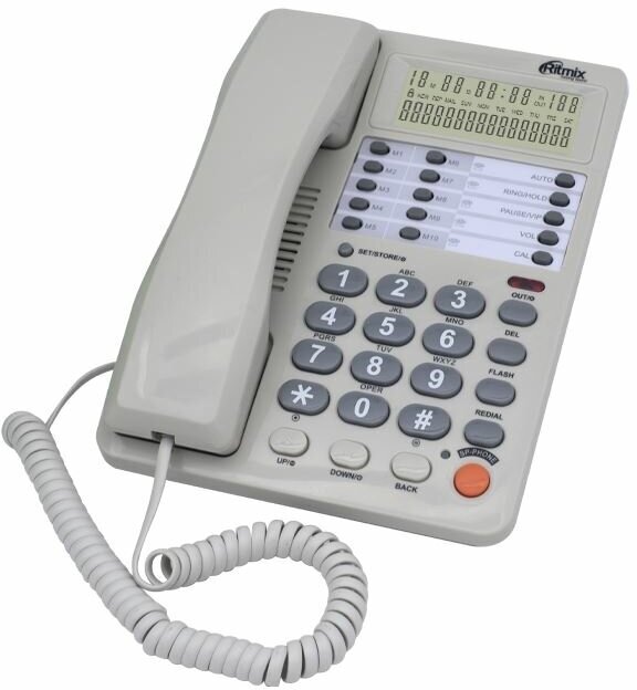 Телефон RT-495, Caller, однокнопочный набор, память номеров, спикерфон