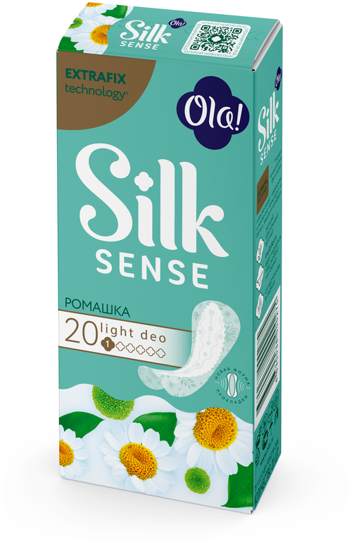 Ola! прокладки ежедневные Silk Sense Light Deo Ромашка, 1 капля, 20 шт., ромашка