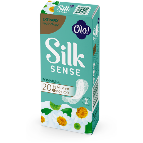 Ola! прокладки ежедневные Silk Sense Light Deo Ромашка, 1 капля, 60 шт., ромашка