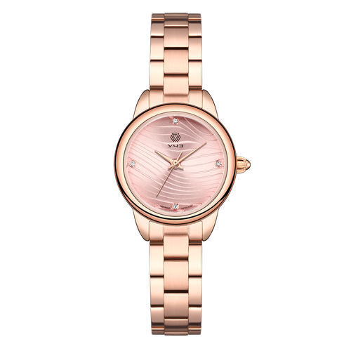 Наручные часы УЧЗ 3069В-4, розовый, золотой