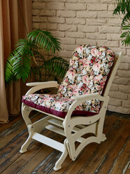 Подушка для кресла качалки, матрас для кресла Everena Home 110*50_garden_bordo