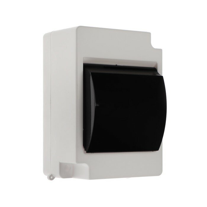 фото Щит Luazon Lighting ЩРН-П-4, на 4 модуля, IP30, с крышкой, навесной, пластик, цвет белый