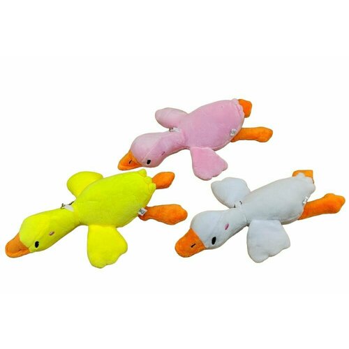 3 шт игрушки сжималки в виде животных Мягкие игрушки гуси в виде брелка, в комплекте 3 шт.