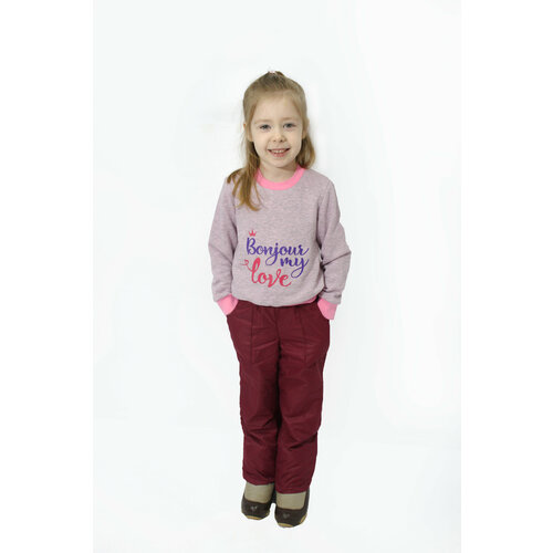 фото Брюки эврика размер 116-60, бордовый