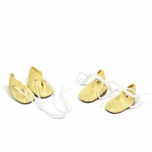 Обувь для кукол Magic 4 Toys Ботиночки, 30 мм, цвет молочный, упаковка 2 пары (КЛ.20138)