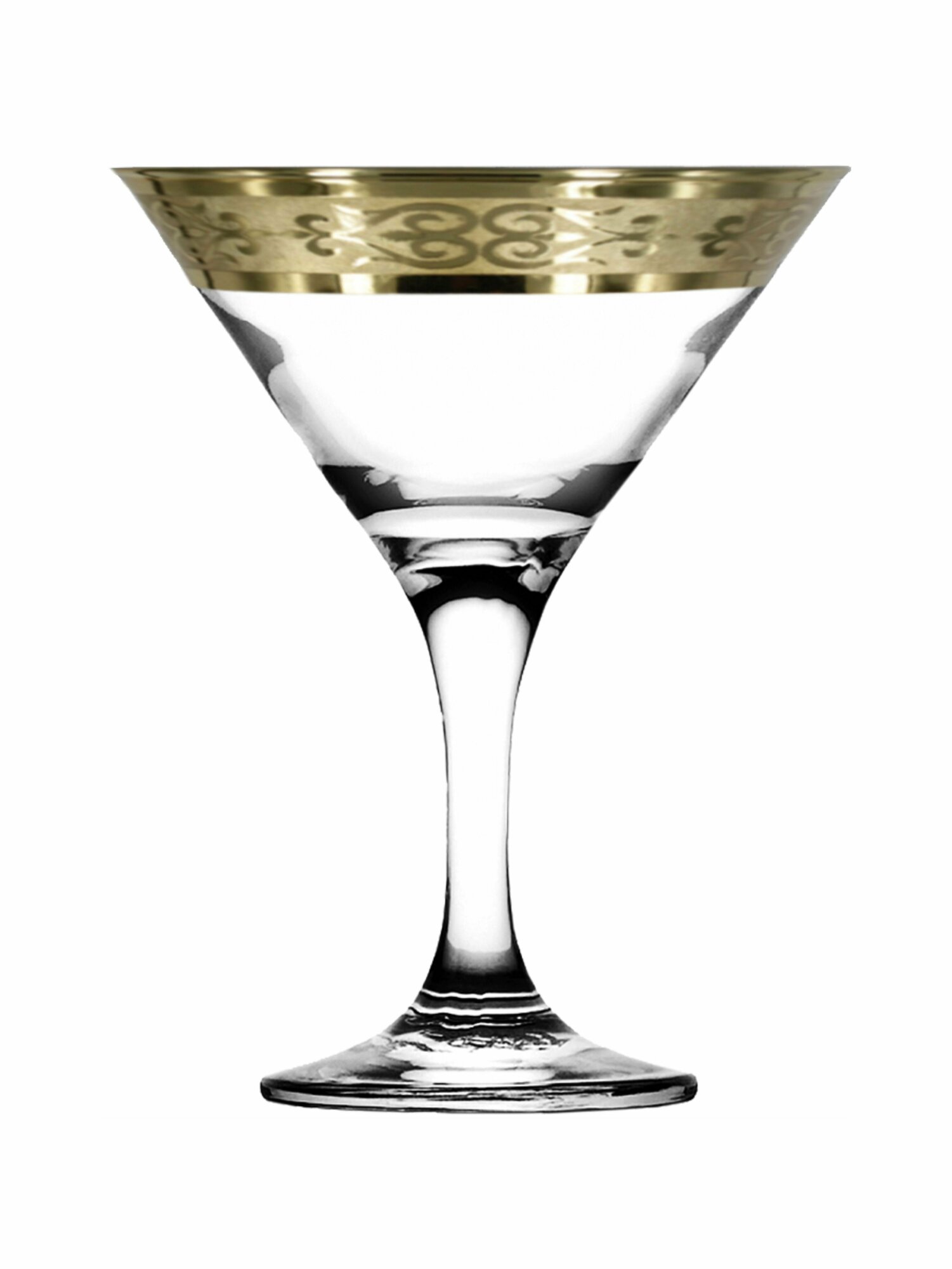 Подарочный набор бокалов для мартини/коктейлей с алмазной гравировкой PROMSIZ Ориентал, 190 мл, 6 шт.