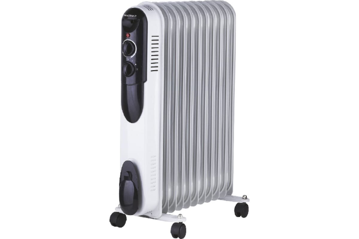 Масляный обогреватель Neoclima NC 9307 белый/черный, 1500 Вт, 15 м2, термостат 28742