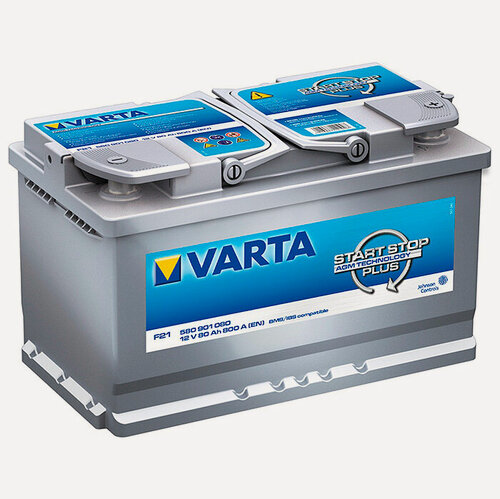 Изображение товара Аккумулятор автомобильный VARTA F21 Silver Dynamic AGM 80 а/ч 800А, VAR580901SS