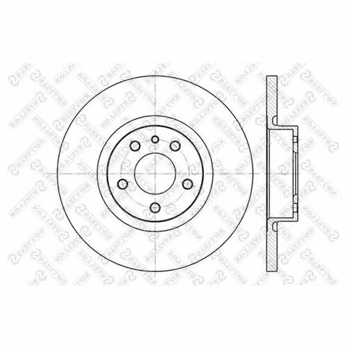 Диск тормозной передний Alfa Romeo 156 1.6-1.9JTd 97] STELLOX 60201017SX