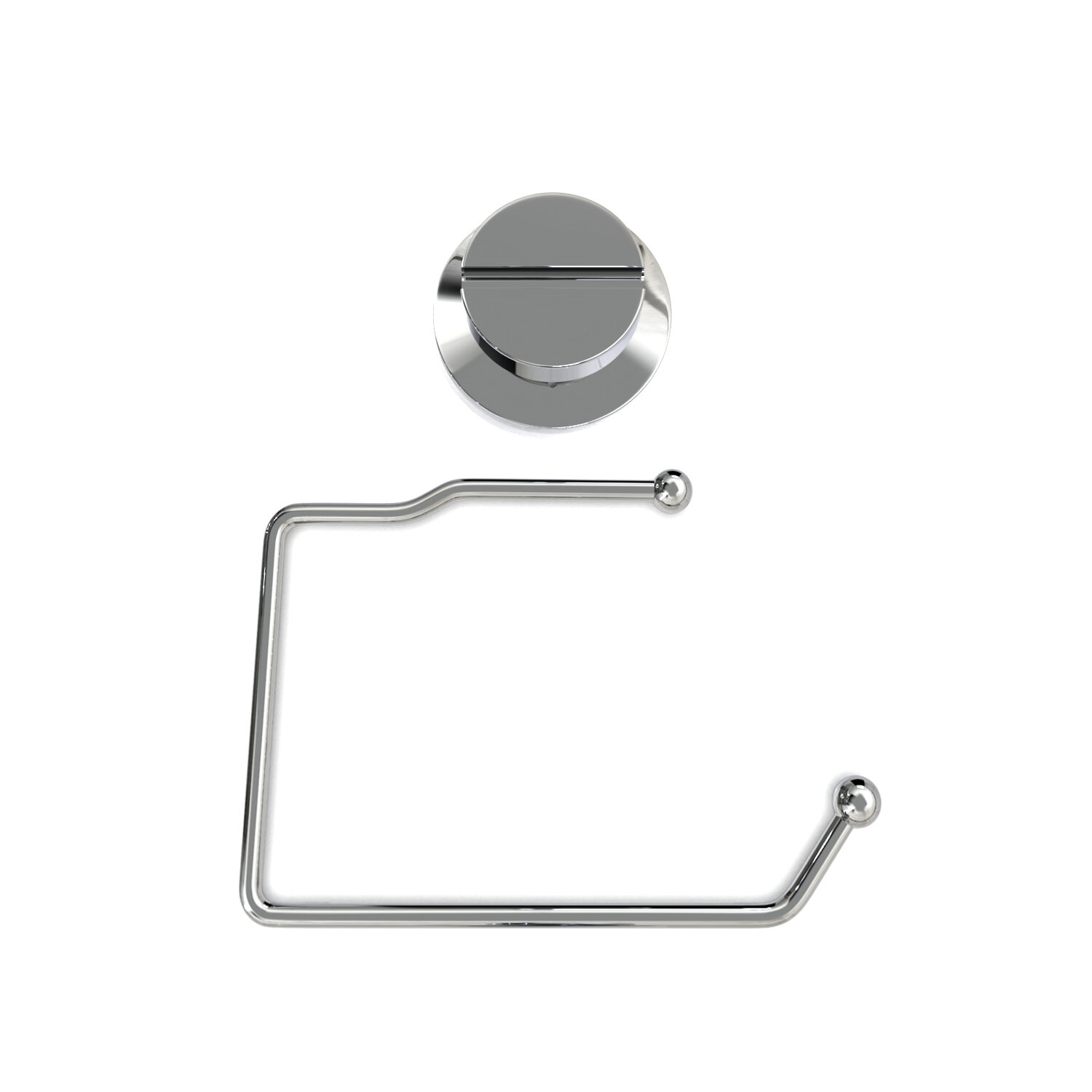 Держатель для туалетной бумаги на присоске, хром / Бумагодержатель настенный — фото 1