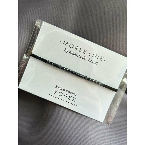 фото Плетеный браслет magiccode.brand, гематит, 1 шт., размер one size, черный