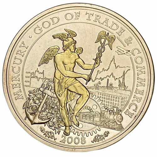 Острова Кука 10 долларов 2008 г. (Меркурий) клуб нумизмат монета 50 долларов островов кука 1989 года серебро олимпиада