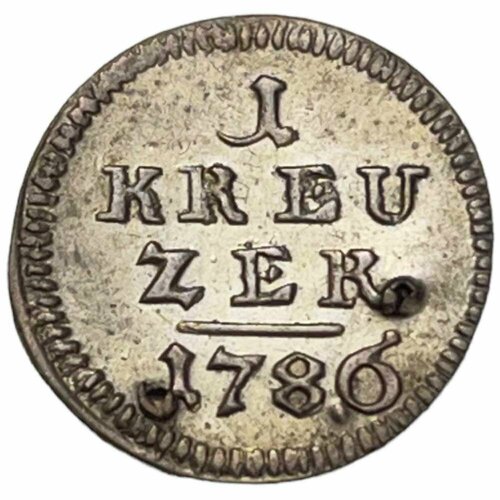 Германия, Нюрнберг 1 крейцер 1786 г. германия вюртемберг 1 крейцер 1825 г w