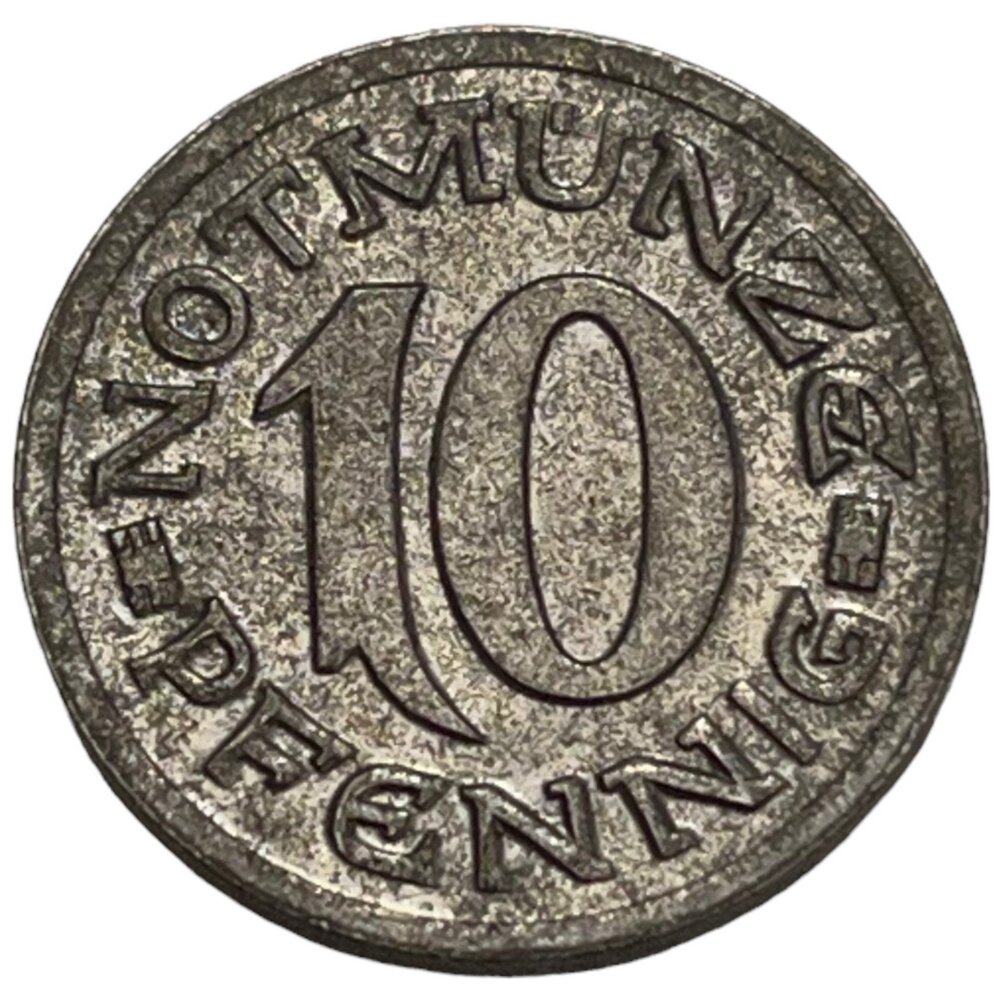 Германия (Веймарская Республика) Аахен 10 пфеннигов 1920 г. (11)