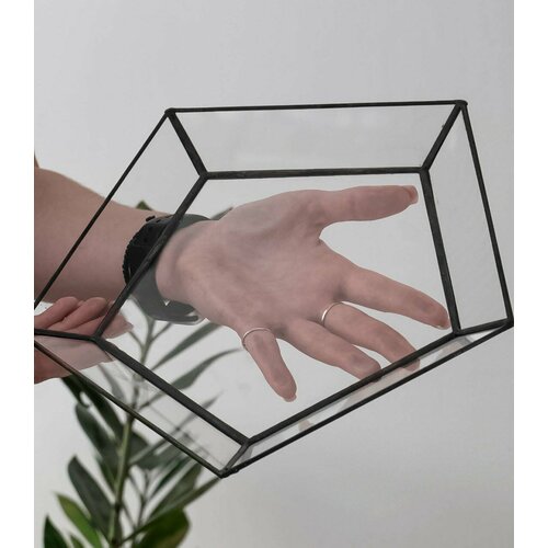 Поддон для флорариума икосаэдр, стекло бесцветный