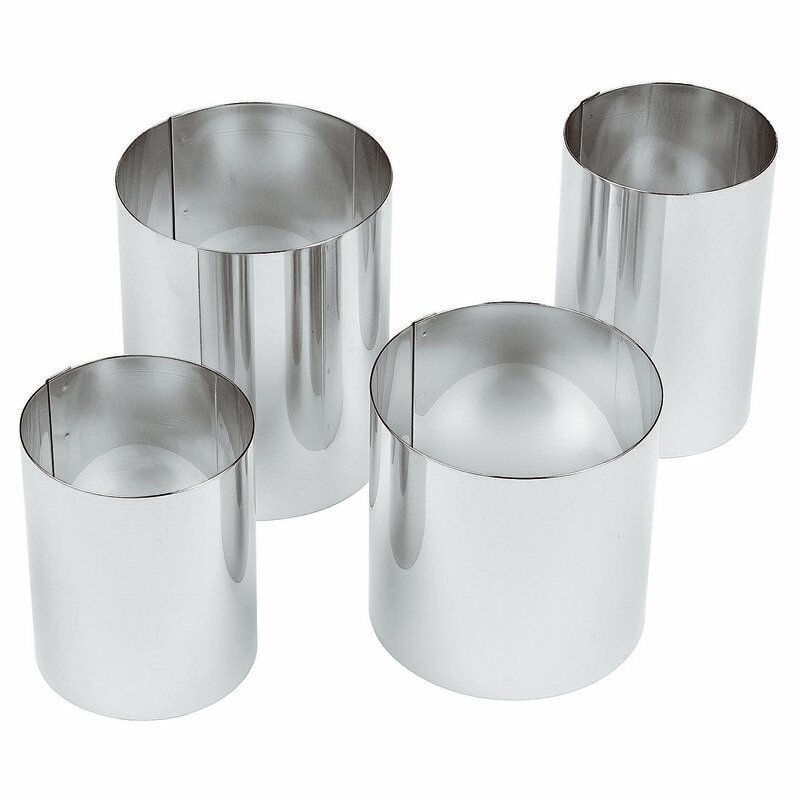 фото Кольцо кондитерское Paderno 70х70х90мм, нерж. сталь