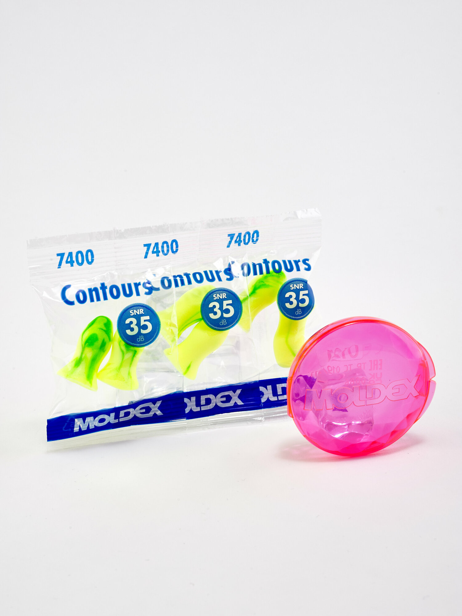 Изображение Беруши для сна анатомические (противошумные вкладыши) Moldex Contours, 3 пары с кейсом